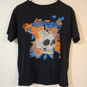 Ed Hardy Men's Beaded Skull Graphic Black T-Shirt - Size M
